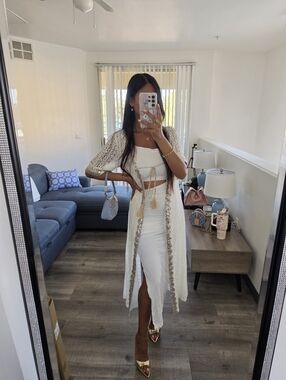 Lace Duster Kimono in Ivory